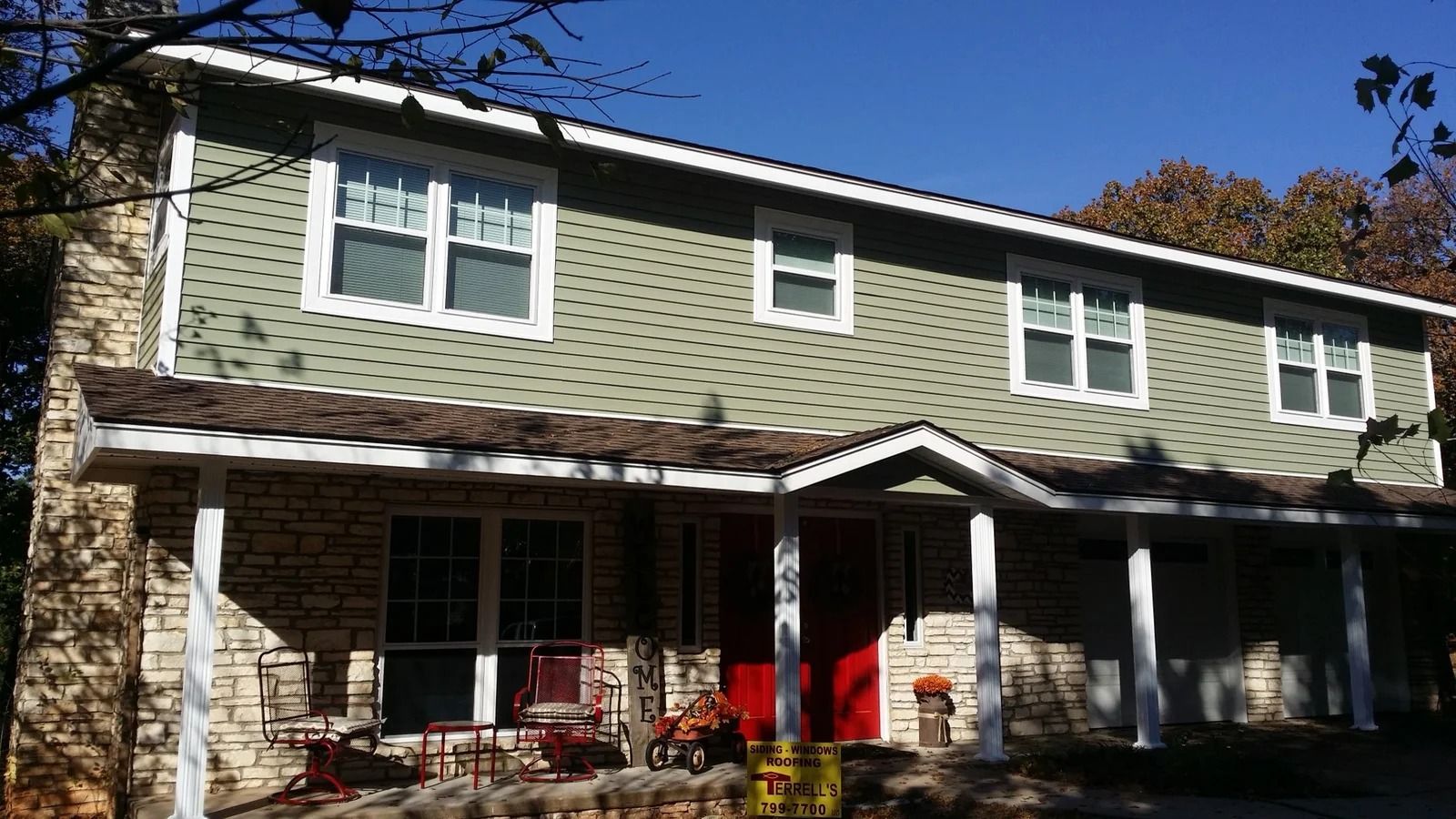 Home exterior after whole-home improvements